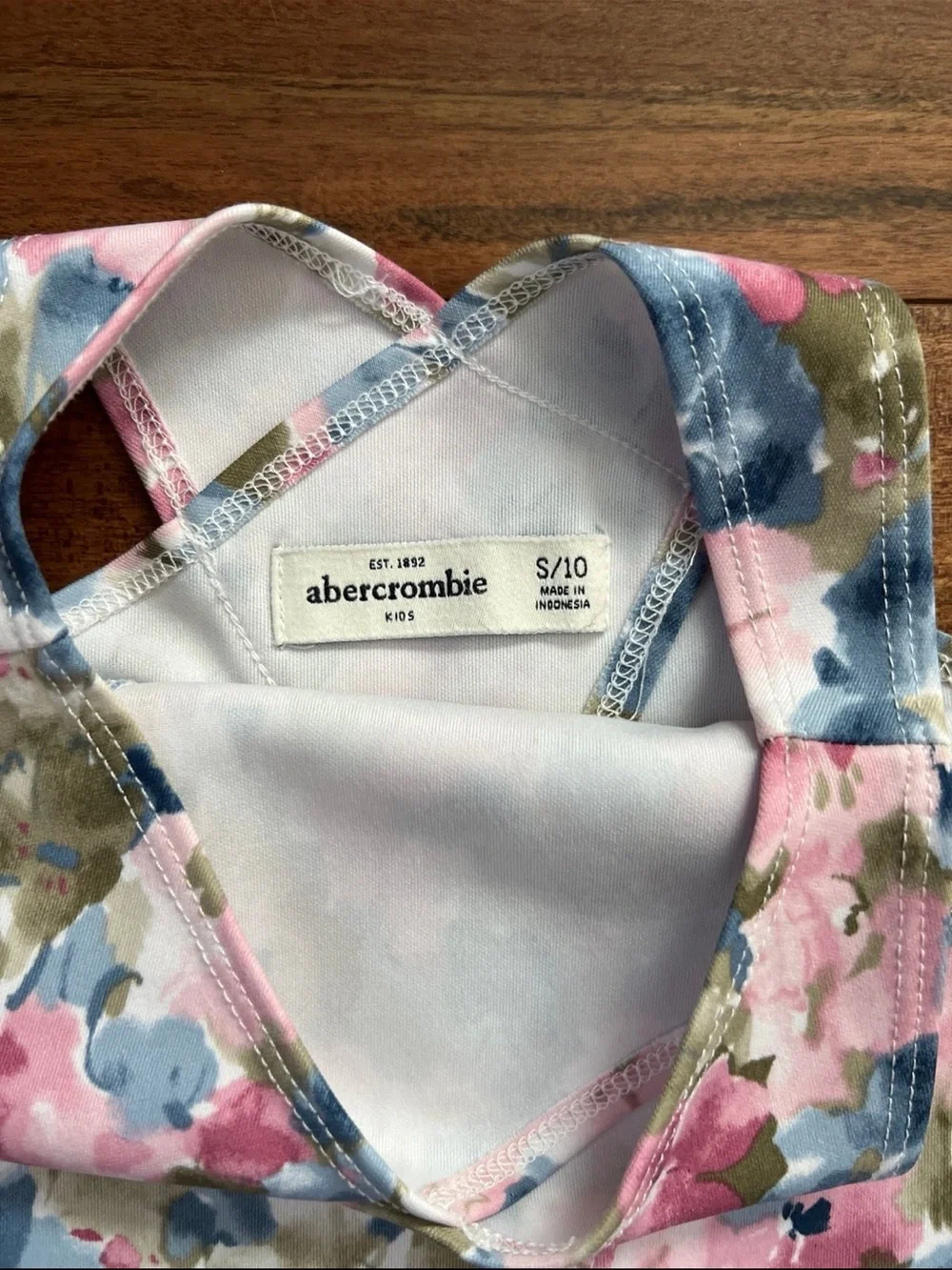 Abercrombie & Fitch Girls Floral Crossback Dress in Pink, Blue & Green
